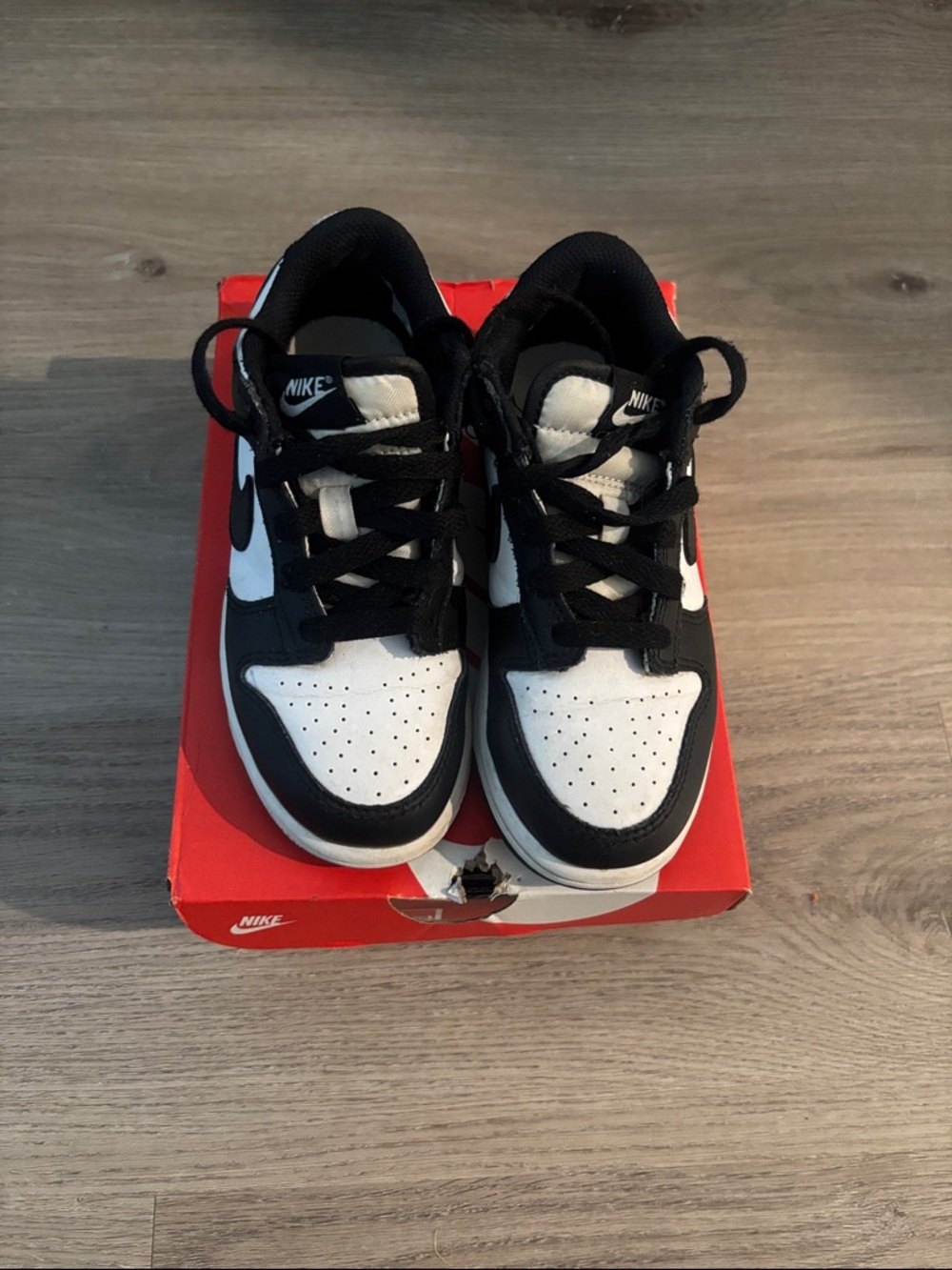 Nike Kids Black and White Low-Top Sneakers
